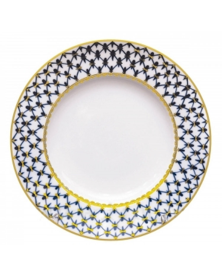 LOMONOSOV IMPERIAL PORCELAIN DINNER PLATE COBALT NET